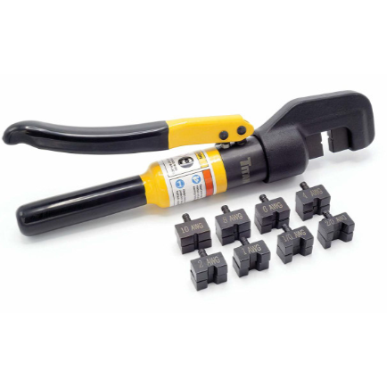 Titan Tools® 11980 - SAE 12 to 2/0 AWG Heavy-Duty Hex Hydraulic Cable Crimper