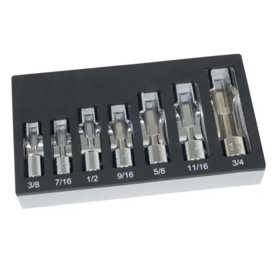 Lisle 13180 SAE Flare Nut Socket Set, 7 pc.