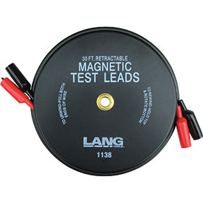 Lang 1138 Magnetic Retractable Test Lead - 2 Leads x 30ft