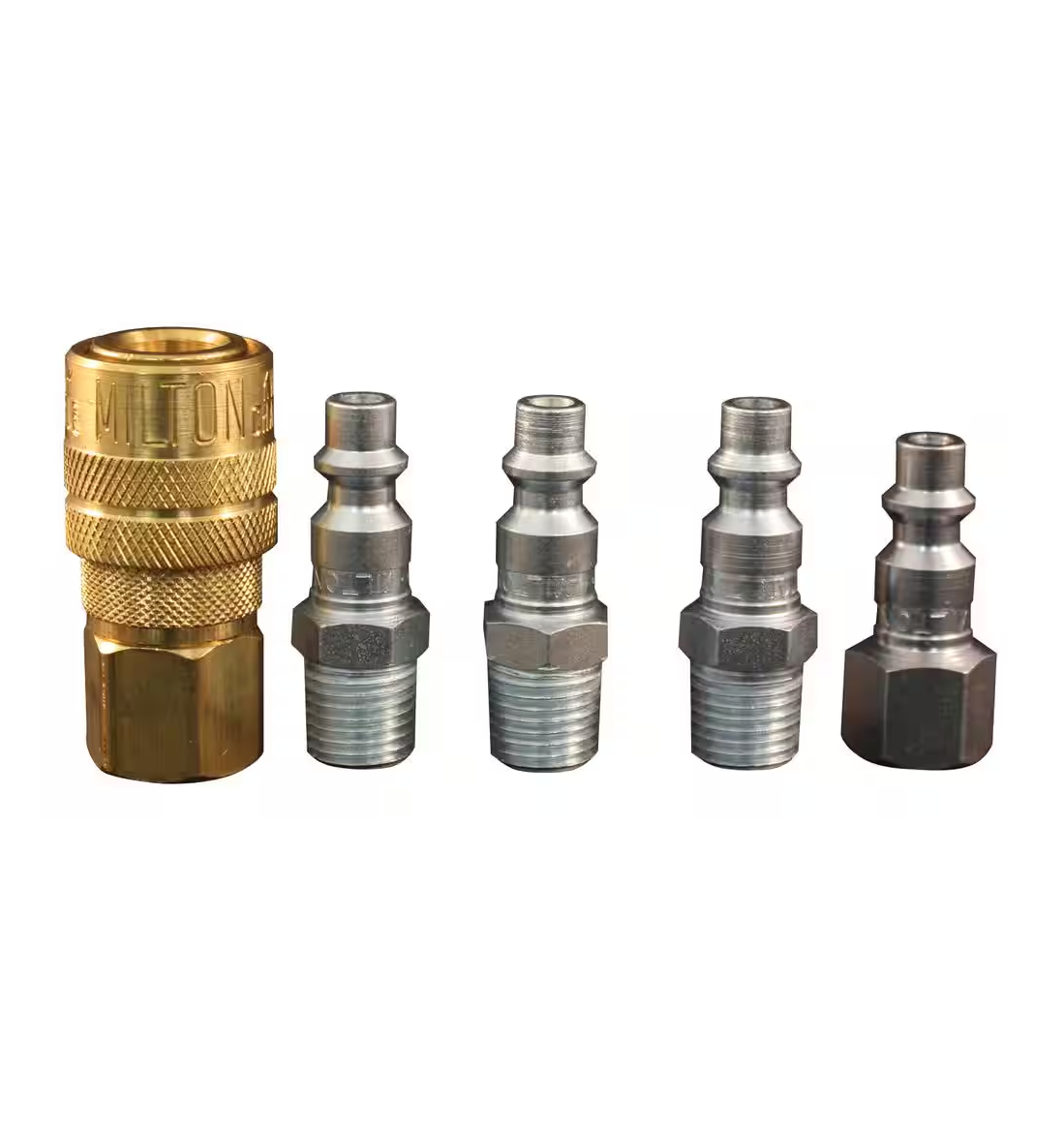 Milton S211 Coupler and Plug 5pc Kit for Air Tools, M-STYLE®, 1/4" NPT