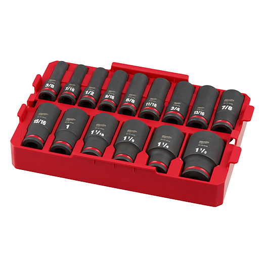 Milwaukee 49-66-6817 SHOCKWAVE Impact Duty™ 1/2" Drive SAE Tray Set - 15pc