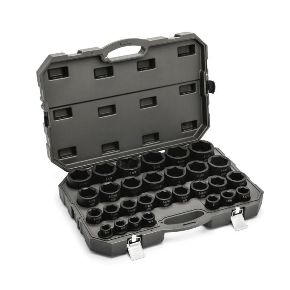 GearWrench 84035 - 29 Piece 3/4" Drive 6 Point SAE Impact Socket Set