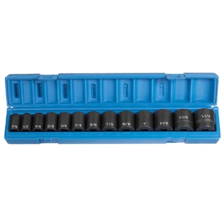 Grey Pneumatic 1312 - 1/2'' Drive Standard Length Fractional Set, 13pc
