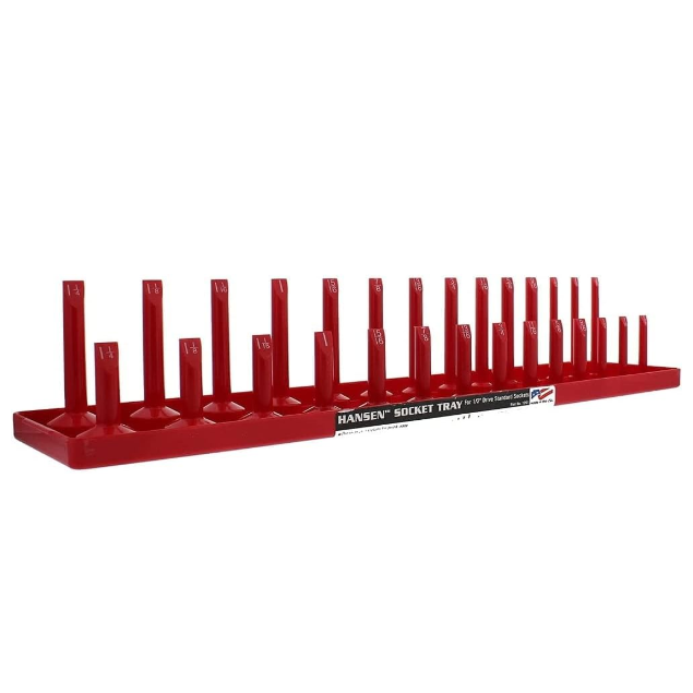 Hansen Global 1201 - 1/2″ Drive SAE Socket Tray - Red