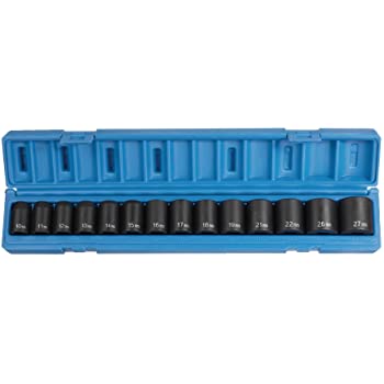 Grey Pneumatic 1412M 1/2'' Drive Standard Length Metric Set - 14 Piece