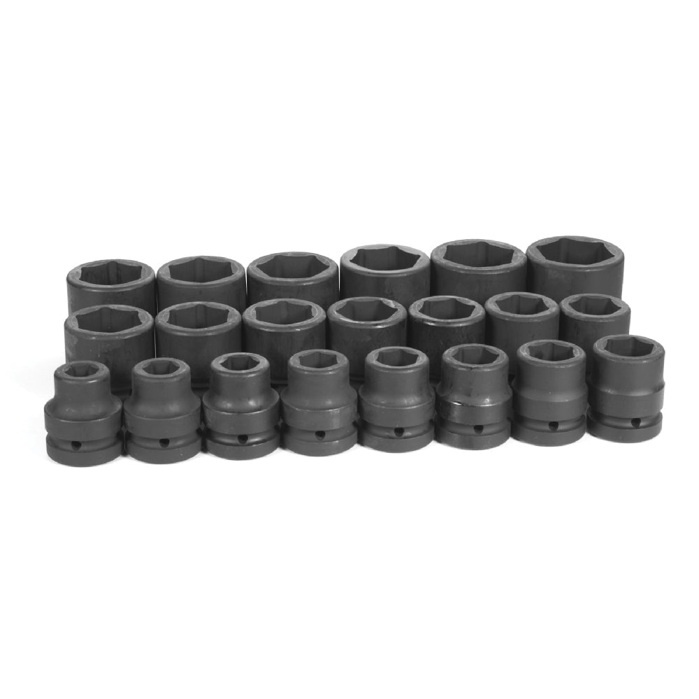 Grey Pneumatic 9021 - 21-Piece 1" Drive SAE 6-Point Impact Socket Set