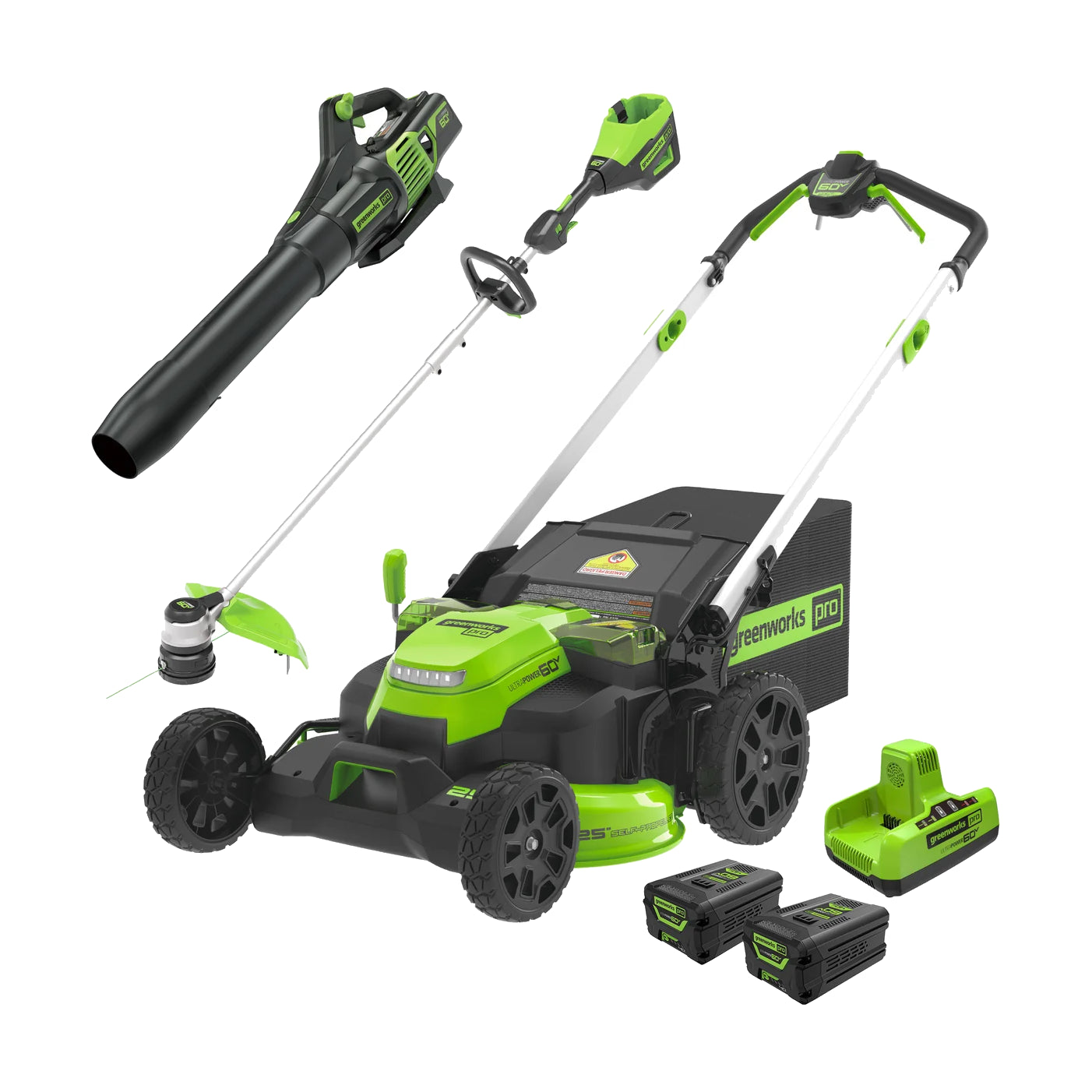 Greenworks 60V 25-in. Mower 3-Tool Combo Kit