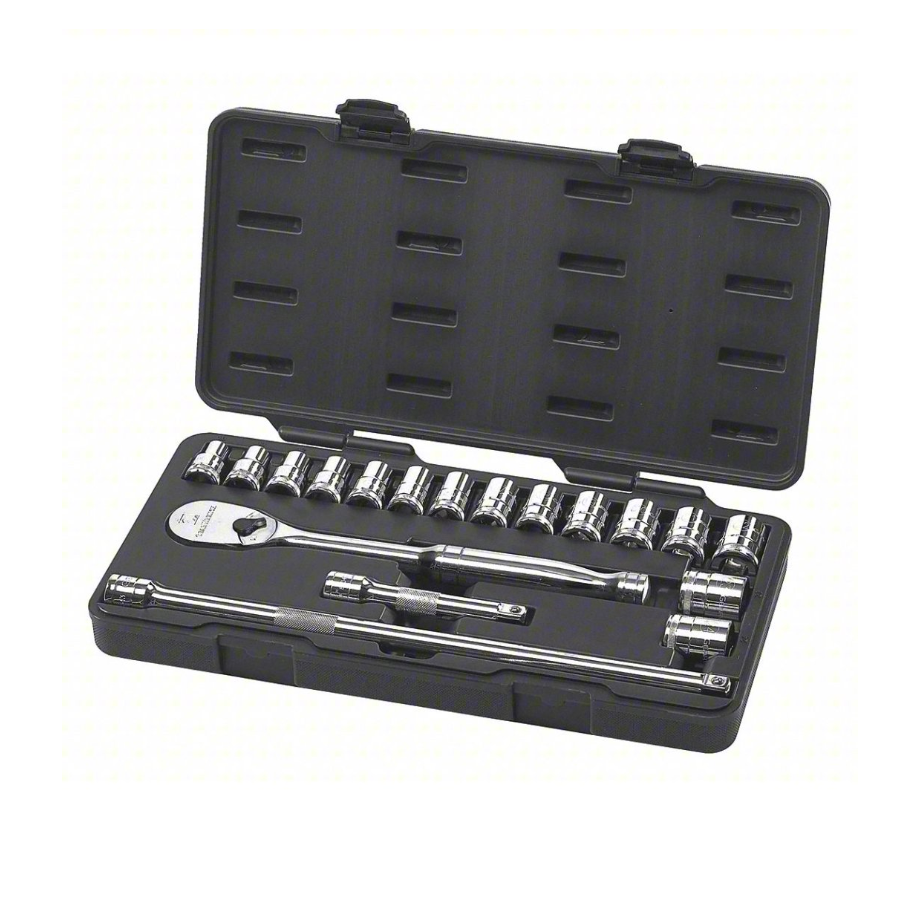 GearWrench 80708 - 18 Piece 1/2" Drive 6 Point Standard Metric Mechanics Tool Set