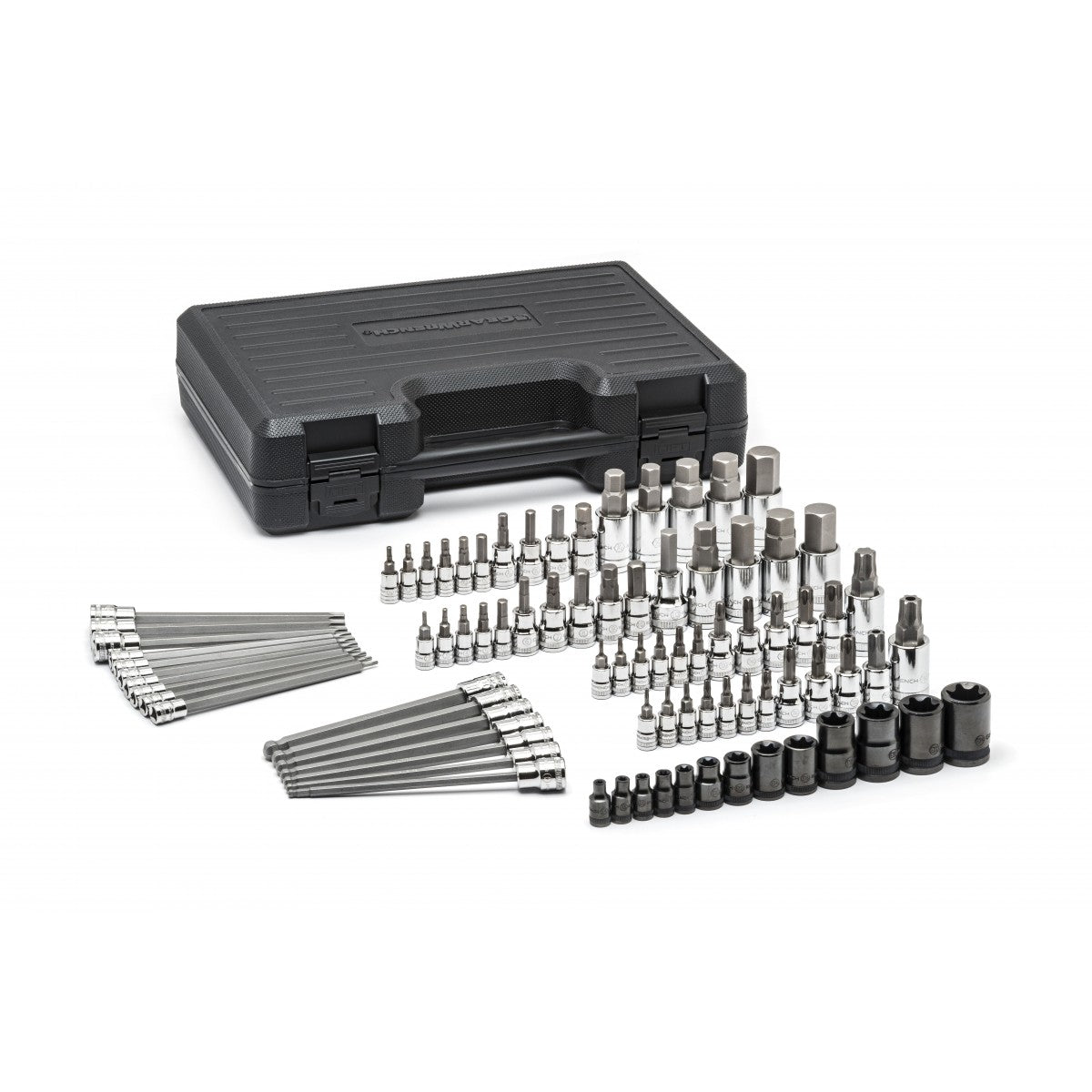 GearWrench 80742 - 84pc. 1/4", 3/8" & 1/2" Drive Hex/Ball End Hex/Tamper Proof Torx®/External Torx®/Torx® SAE/Metric Bit Set
