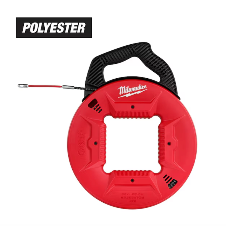 Milwaukee 48-22-4192 Polyester Fish Tape with Flexible Metal Leader, 50'