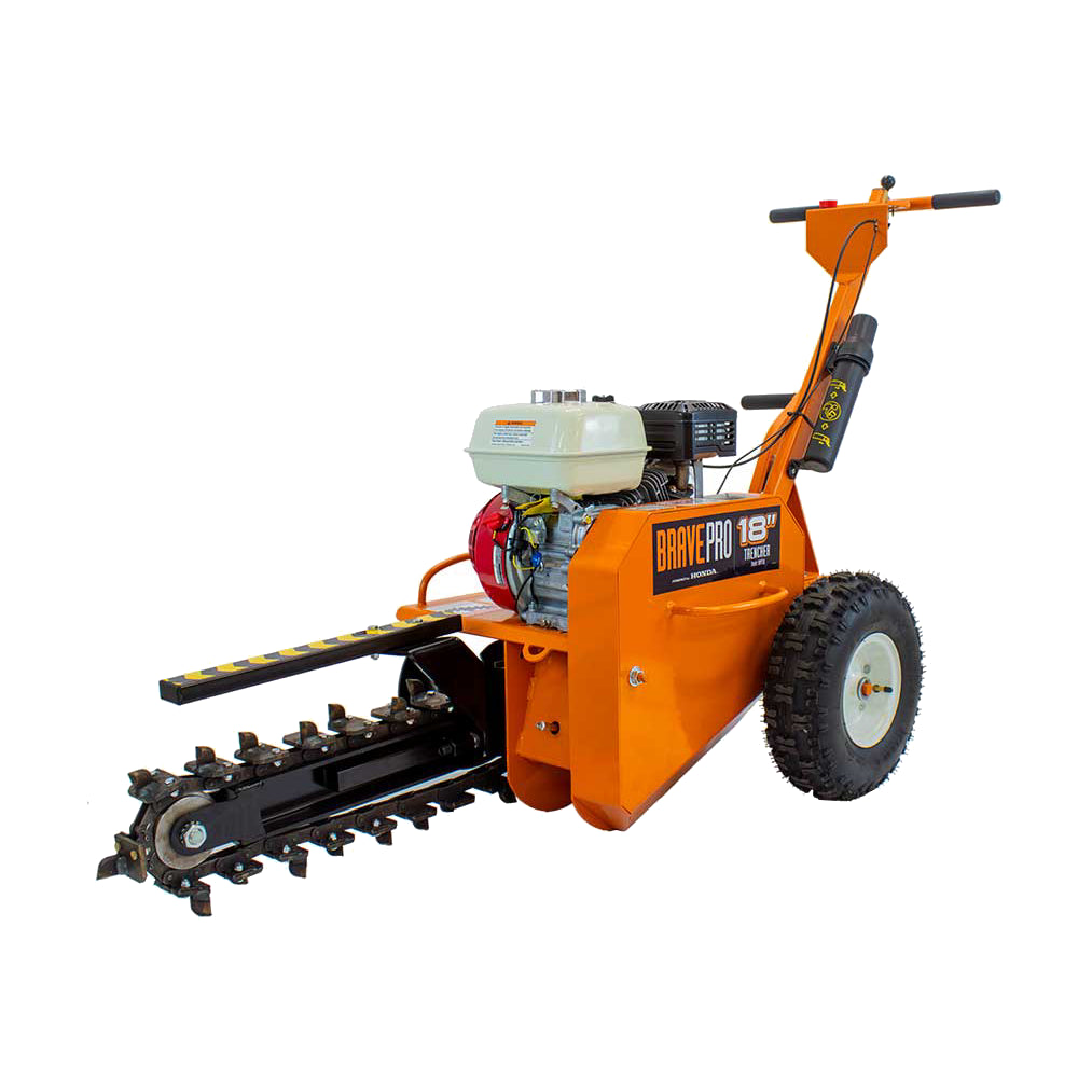 Brave BRPT18 Trencher — Shark Chain, Honda GX200