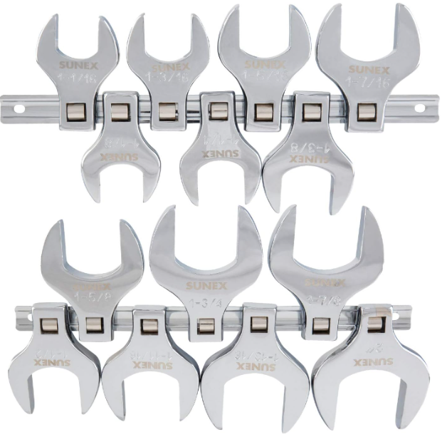 Sunex 9721A 14pc. 1/2" Drive SAE Jumbo Crowfoot Wrench Set