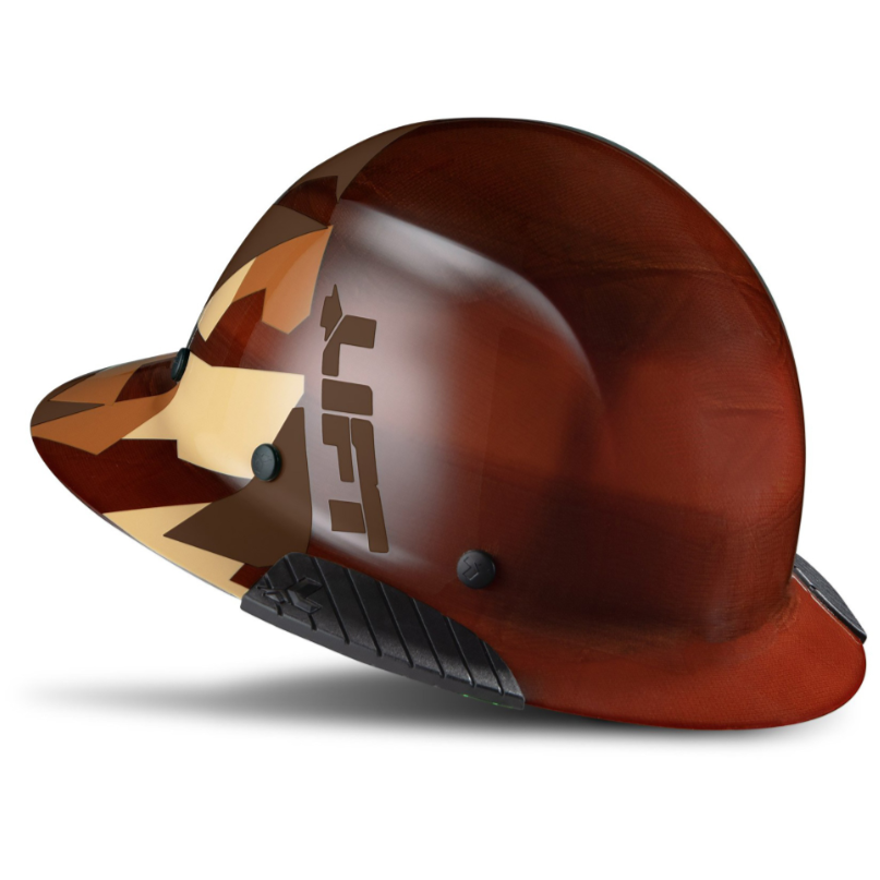 LIFT Safety HDF50-20CD DAX Fifty 50 Full Brim Hard Hat - Ratchet Suspension - Desert Camo Gloss