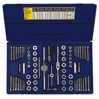 Irwin 26376 76pc Fractional/Metric Tap & Die Set - 4-40 to 1/2-20 & 3mm - 12mm