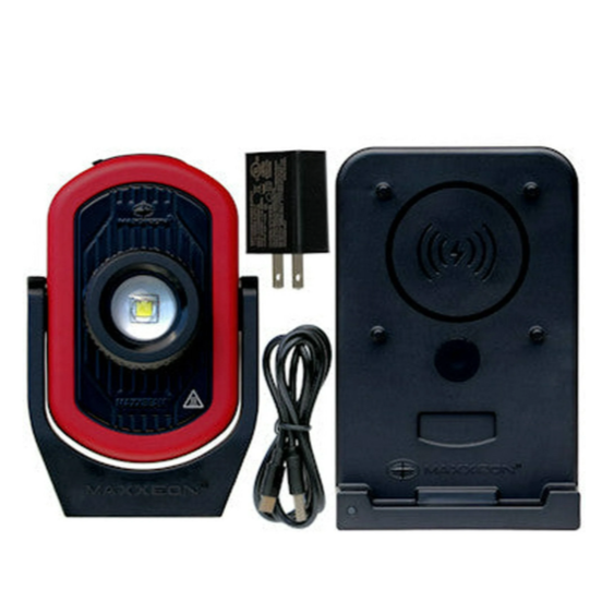 Maxxeon MXN00900 WorkStar® MAXXBEAM™ LED Work Light, Wireless Charging, Zoom Lens, 1200 Lumens