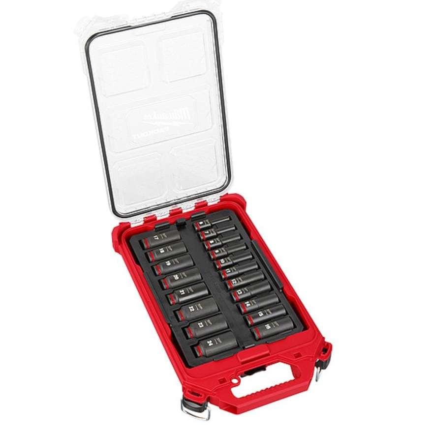 Milwaukee 49-66-6801 SHOCKWAVE Impact Duty™ 3/8” Drive Metric PACKOUT Set, 19pc