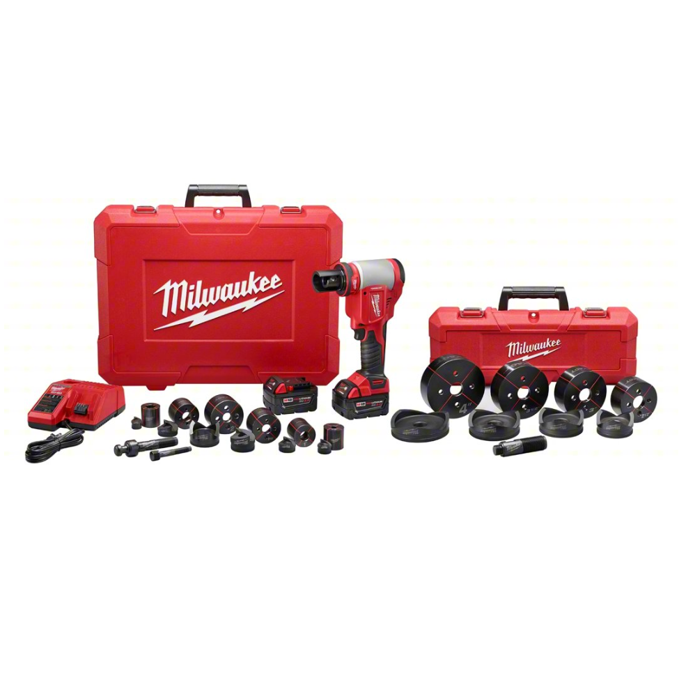 Milwaukee 2677-23 M18™ FORCE LOGIC™ 6 Ton Knockout Tool 1/2"-4" Kit