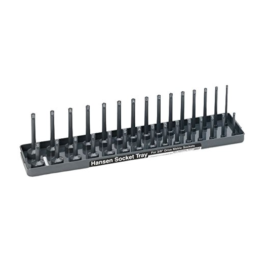 Hansen Global 3802 - 3/8″ Drive Metric Socket Tray - Grey