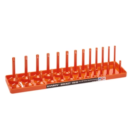 Hansen Global 3805 - 3/8″ Drive Standard Regular & Deep Socket Holder – Orange