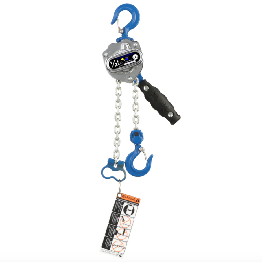 All Material Handling ML005-10Z Mini Lever Chain Hoist, 1/2 Ton, 10' Lift