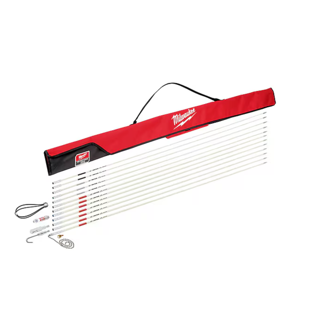 Milwaukee 48-22-4156 Fiberglass Fish Stick Low/Mid/High Flex Combo Kit, 60ft