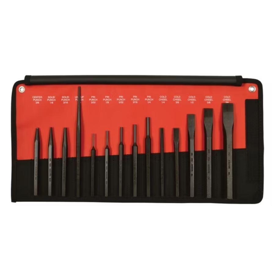 Mayhew Pro 61044 Punch and Chisel Kit, 14-Piece
