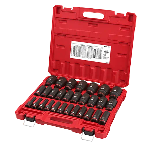 Milwaukee 49-66-7015 Impact Duty™ 1/2" Drive Metric Deep 6 Point, 8MM-36MM, 29pc