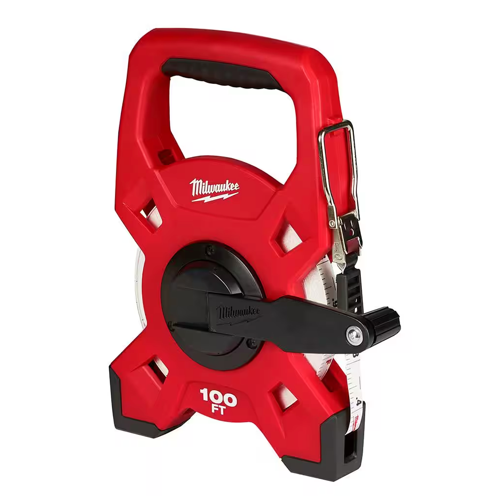 Milwaukee Fiberglass Open Reel Long Tape Measure, Multiple Lengths