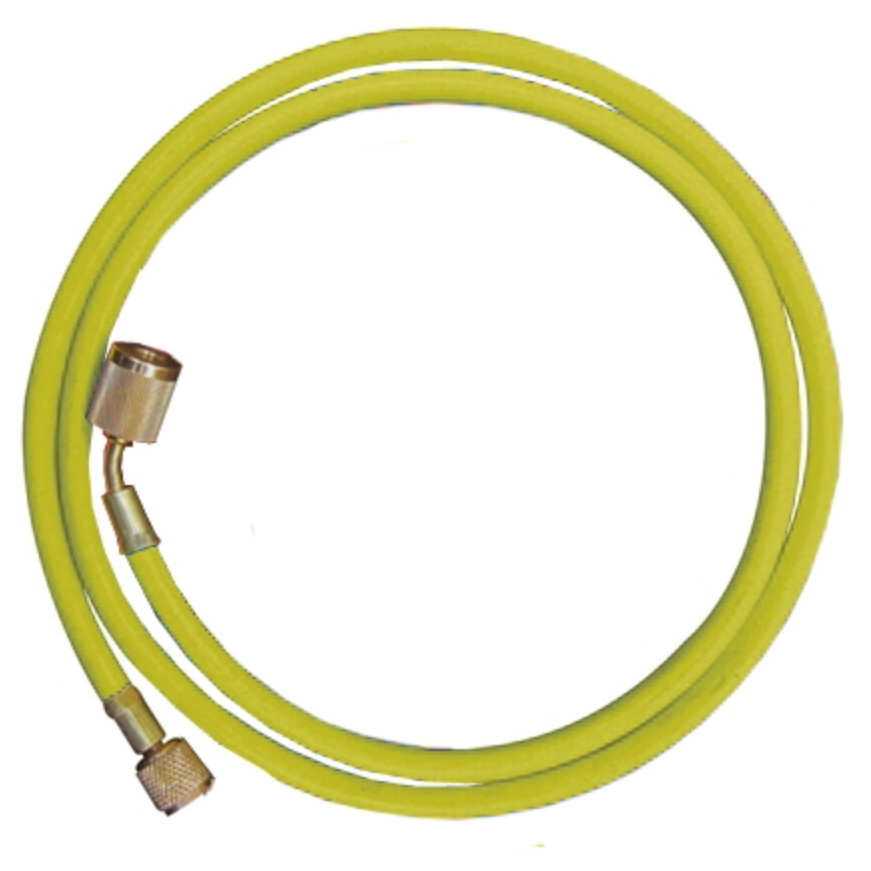 Mastercool 45722 72in Yellow Hose w/ Shut-Off Valve Fitting
