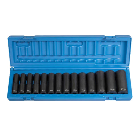 Grey Pneumatic 1412MD 1/2'' Drive Deep Length Metric Set - 14 Piece
