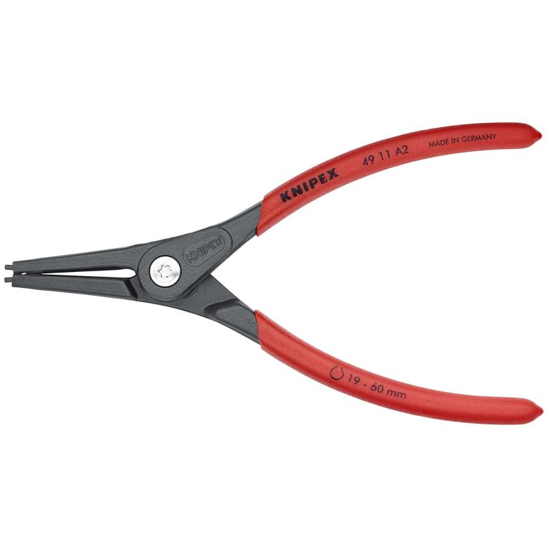 Knipex 4911A2SBA External Precision Snap Ring Pliers: 7-1/4"