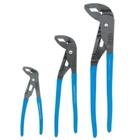CHANNELLOCK® GLS-3 - 3pc GRIPLOCK® Tongue & Groove Pliers Set (6-12/", 9-1/2", 12-1/2")