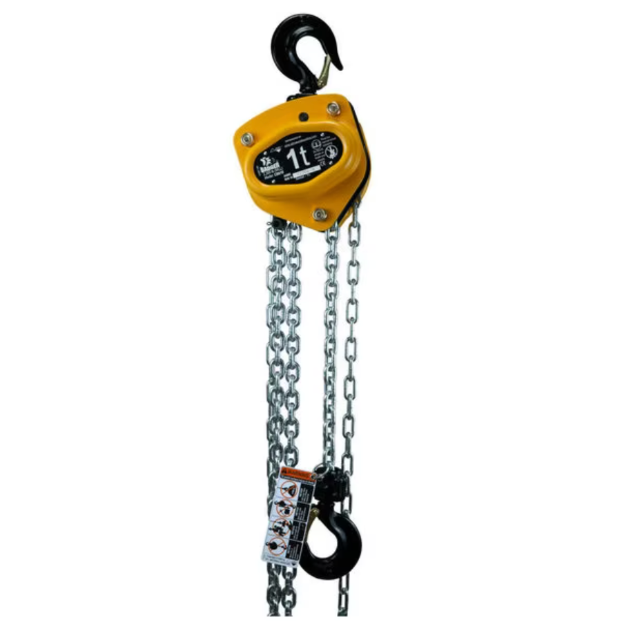 All Material Handling CB010-10-08Z Badger Manual Hoist, 1 ton, 10 ft Lift, 8 ft Drop